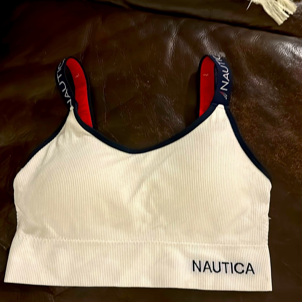 Nautica sports bra.  White size medium. Never worn.